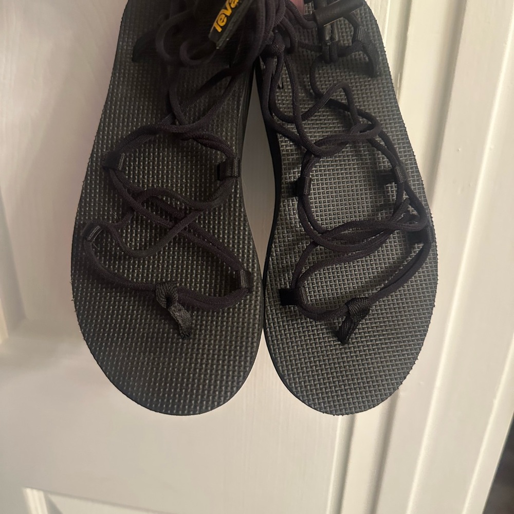 Teva Midform Infinity Sandals | Black Strappy Rope Lace | Women’s Size 5 (36)